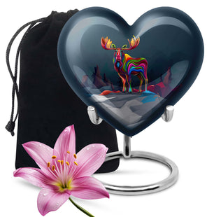 Moose Walking Adult Urn Funeral, Ashes Memorial Urn