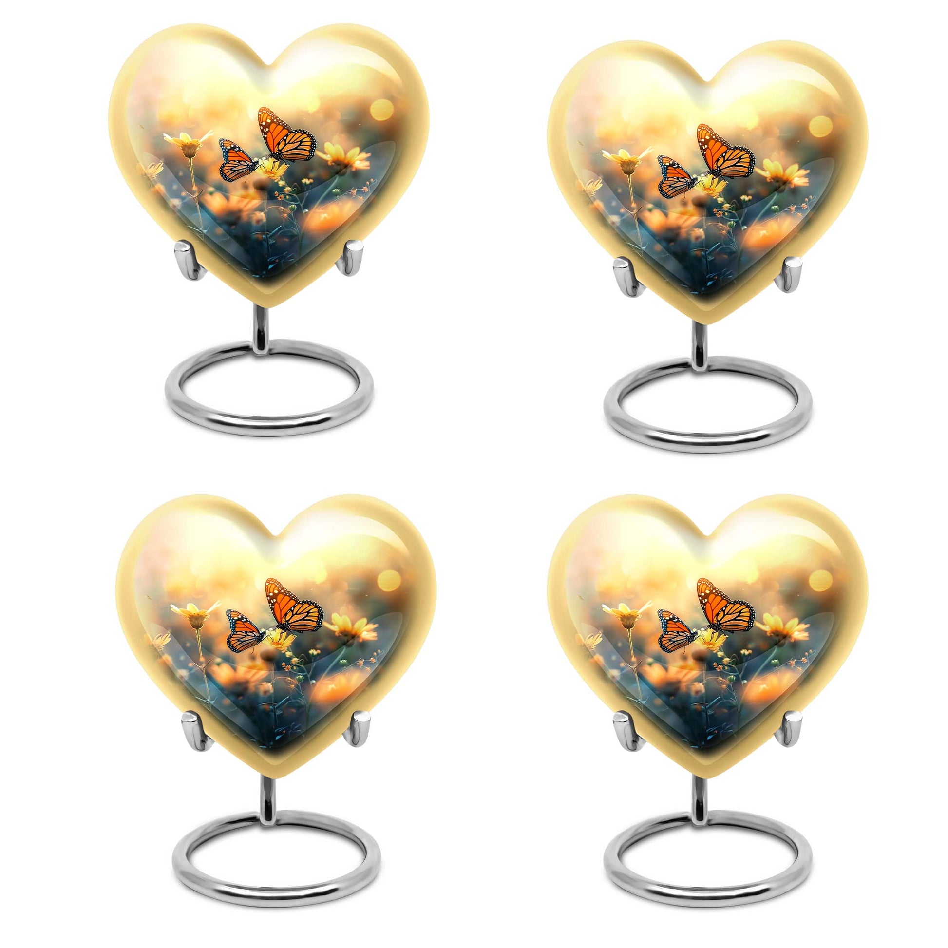 Heart Shaped  Keepsake Set of 4