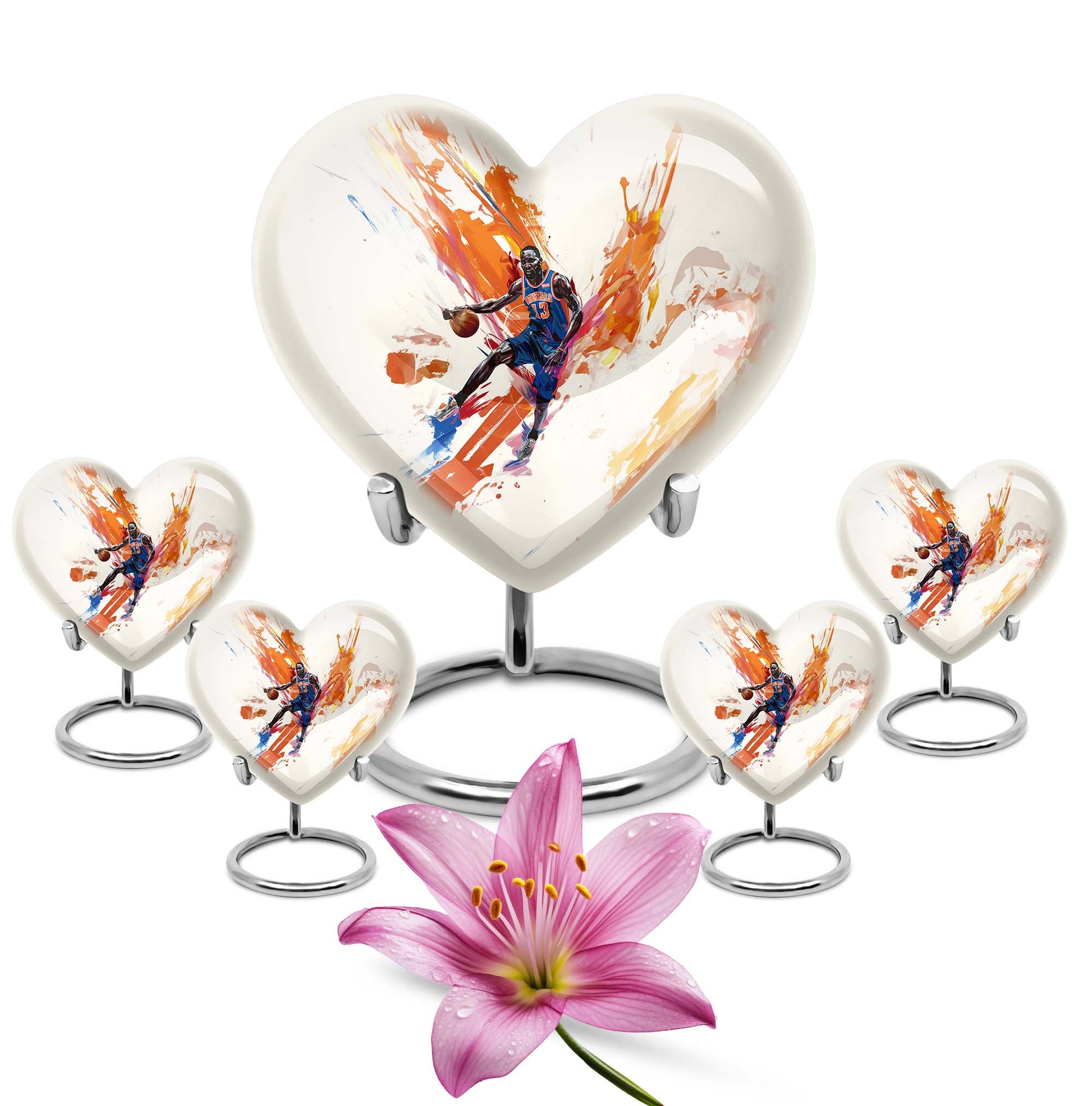 Basketball Metal Urns For Human Ashes Funeral, Ashes Cremation Urn