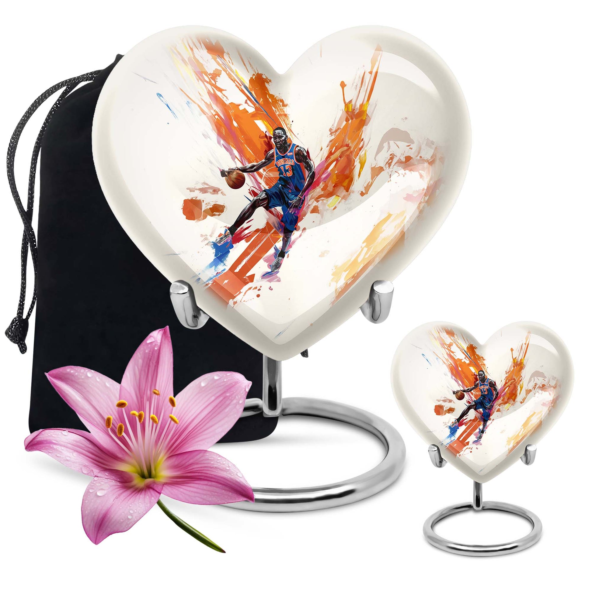 Basketball Metal Urns For Human Ashes Funeral, Ashes Cremation Urn
