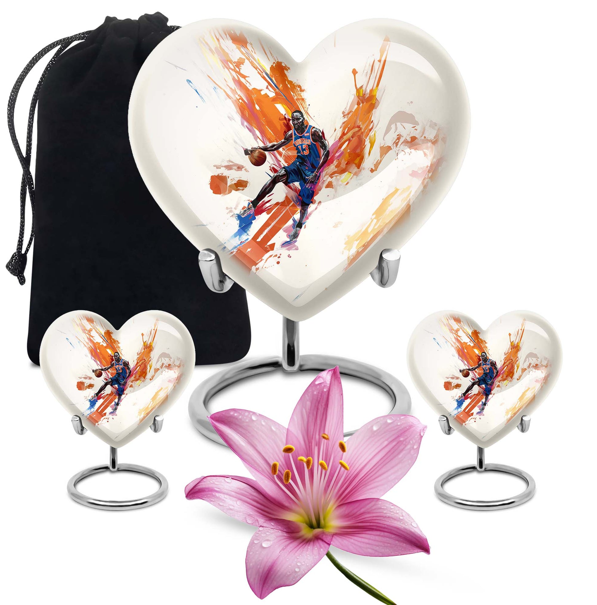 Basketball Metal Urns For Human Ashes Funeral, Ashes Cremation Urn