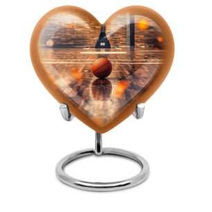 Basketball Burial Urn Teardrop, Heart Cremation Urn