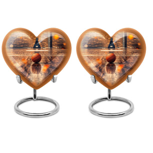 Basketball Burial Urn Teardrop, Heart Cremation Urn