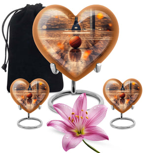 Basketball Burial Urn Teardrop, Heart Cremation Urn