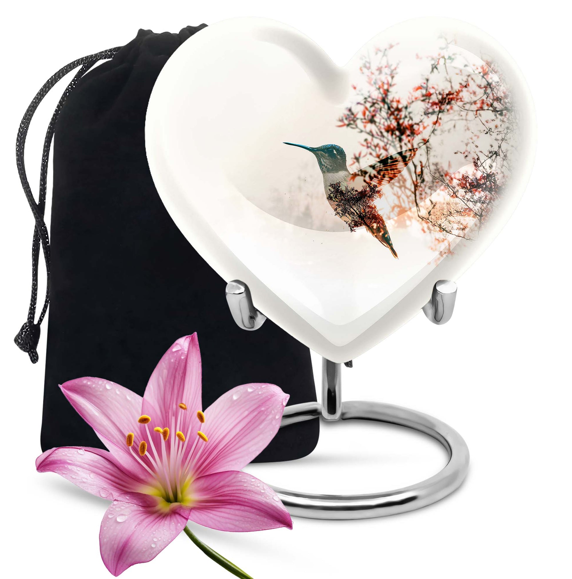Humming Bird Small Urn For Human Ashes Funeral, Ashes Cremation Urn