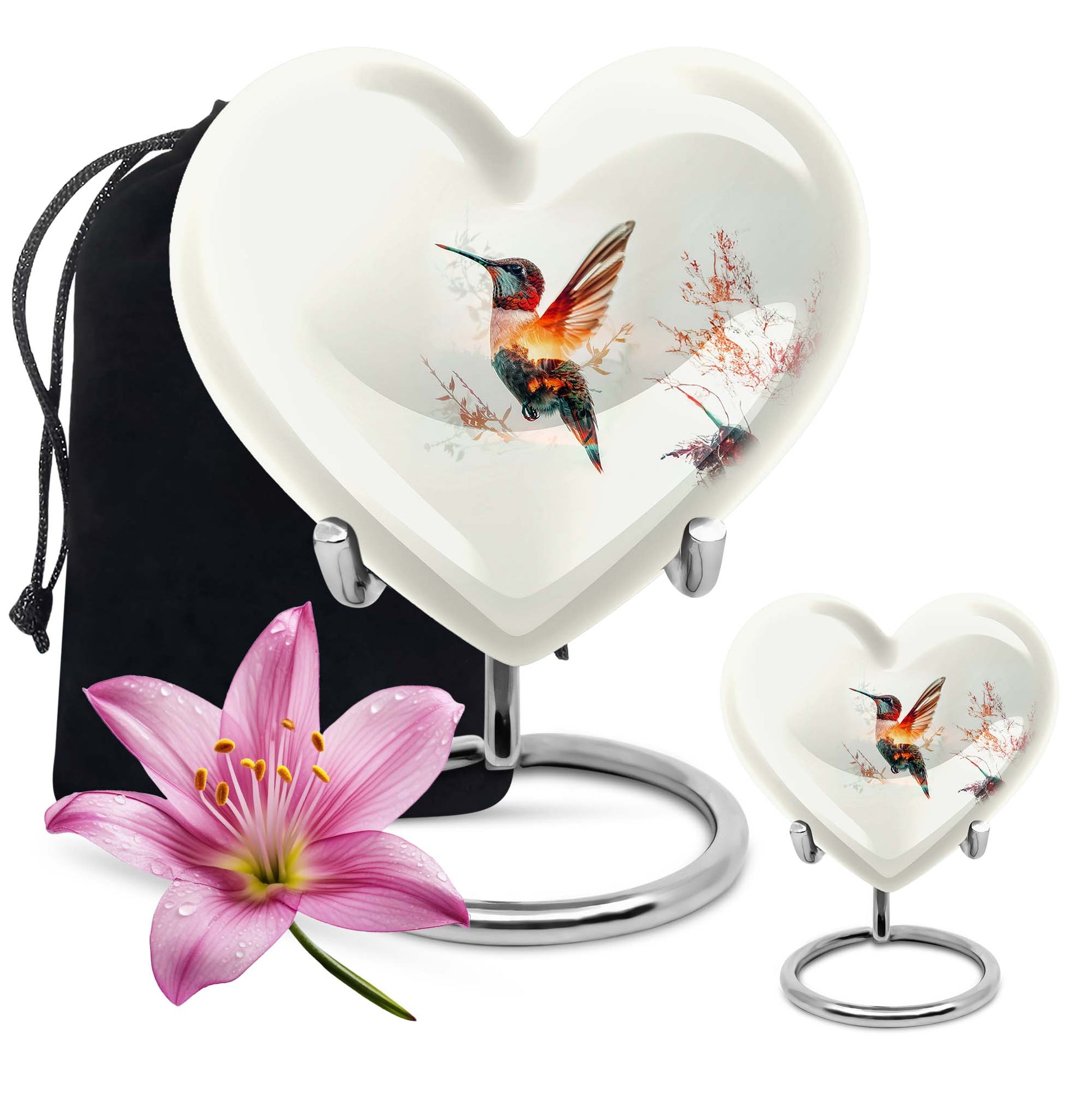 Humming Bird Decorative Urn For Ashes Funeral, Ashes Cremation Urn