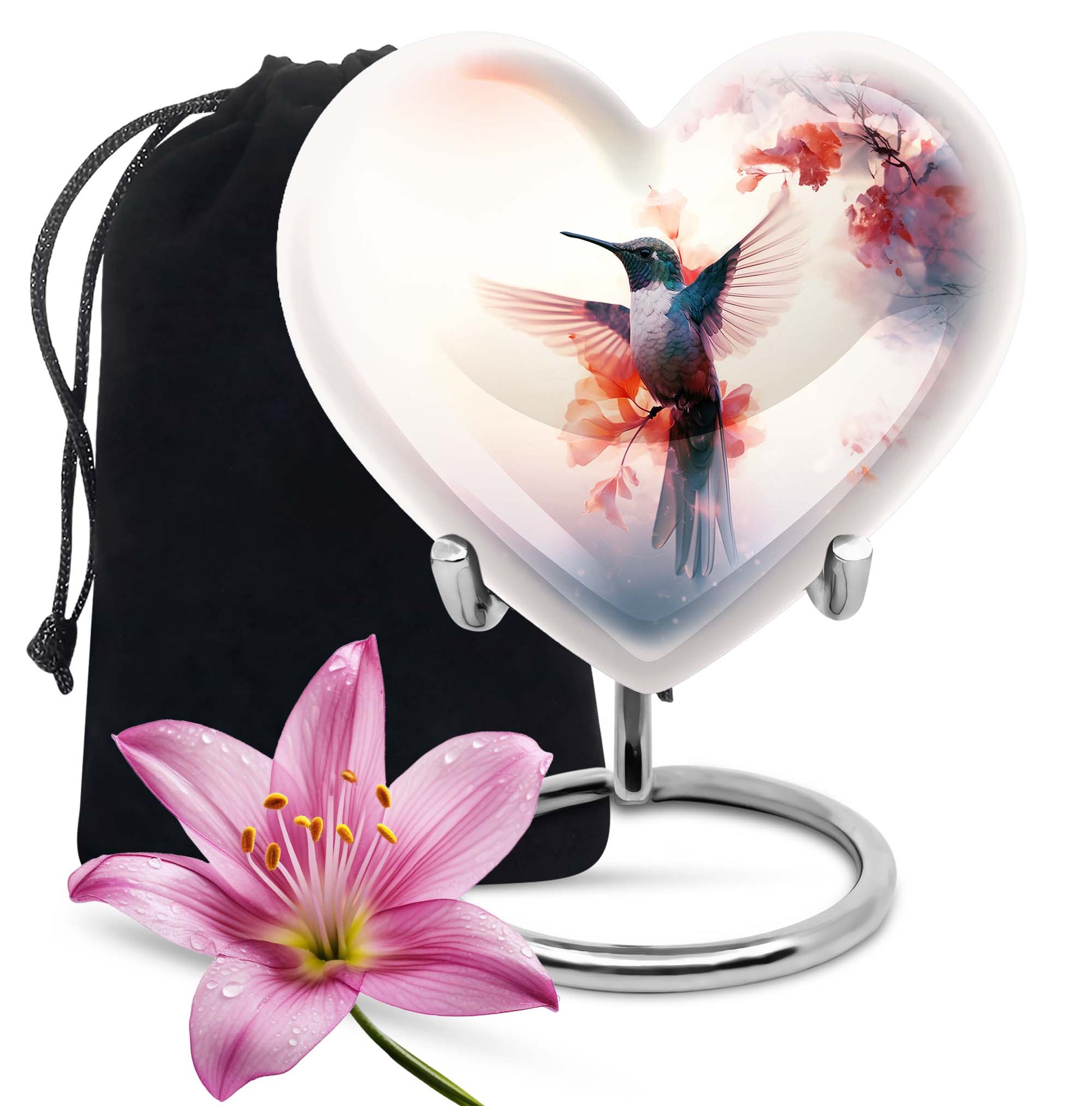 Humming Bird Keepsake For Ashes Funeral, Ashes Cremation Urn