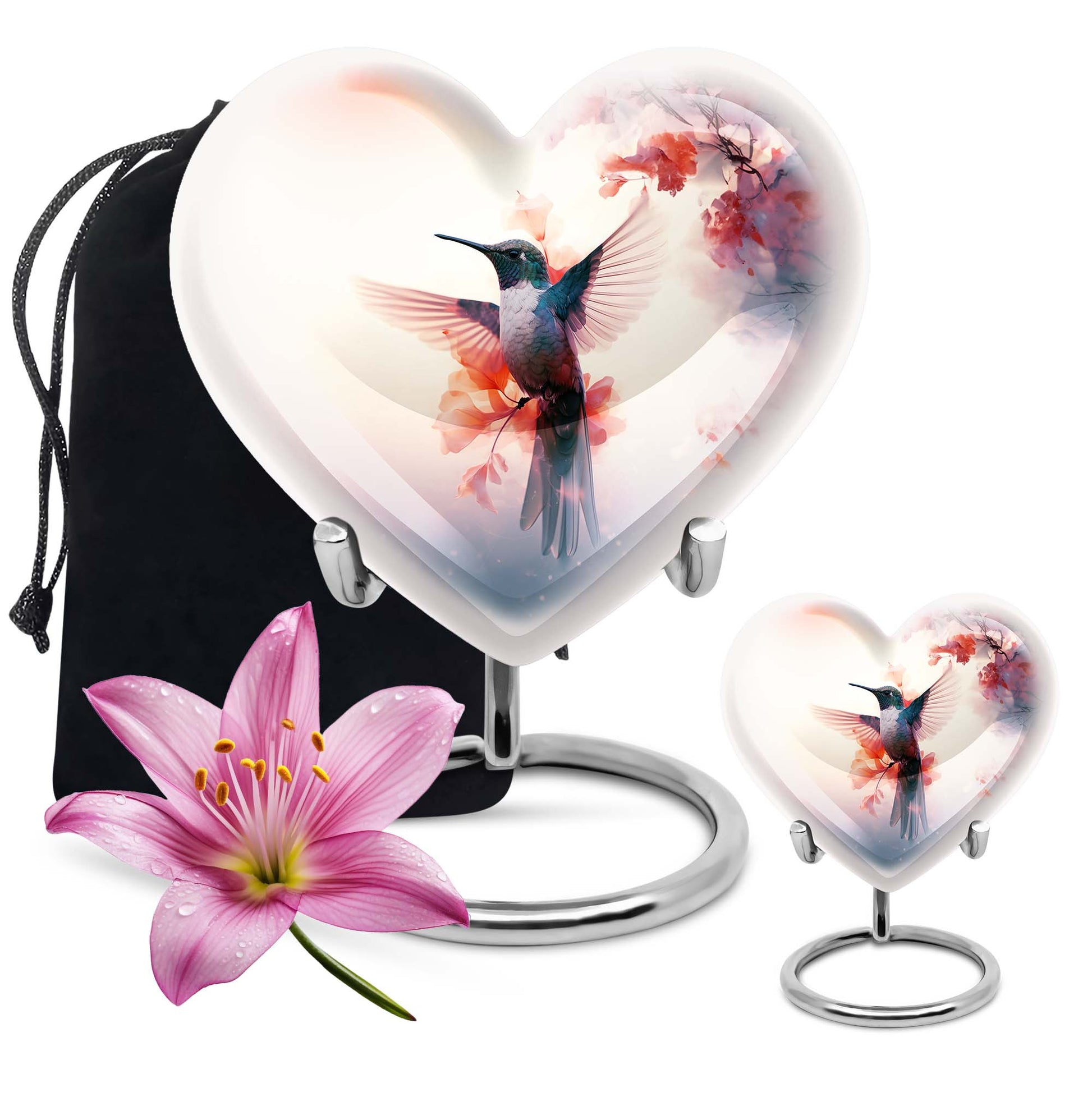 Humming Bird Keepsake For Ashes Funeral, Ashes Cremation Urn