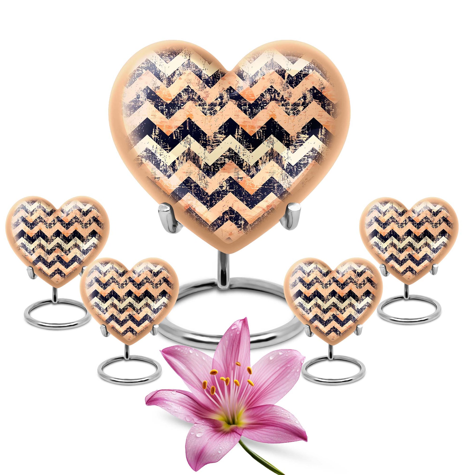 Pattern Adult Male Urn For Ashes Large Teardrop, Heart Urn For Ashes