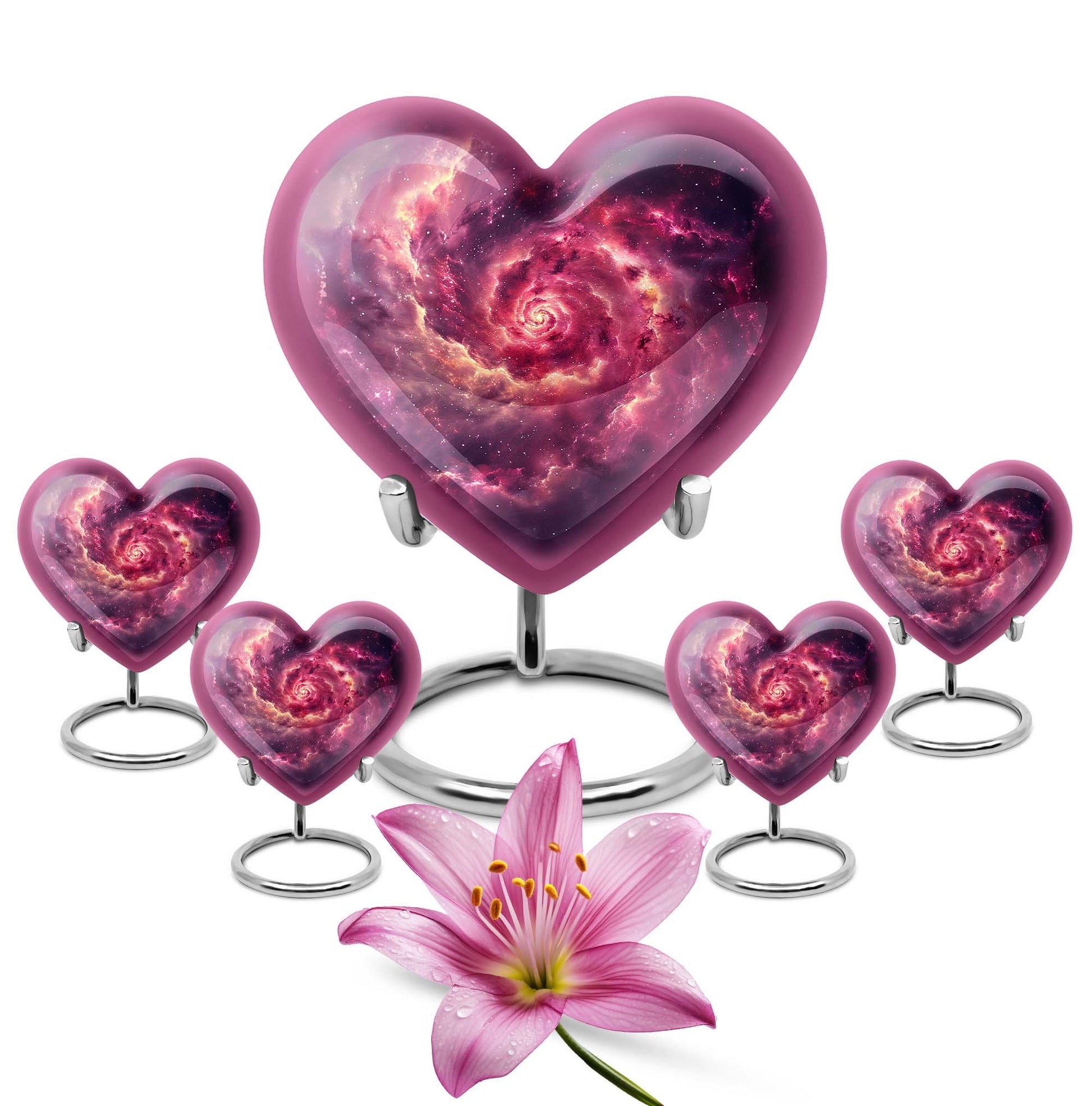 Galaxy Urns For Adult Male Dad Teardrop, Heart Cremation Urn