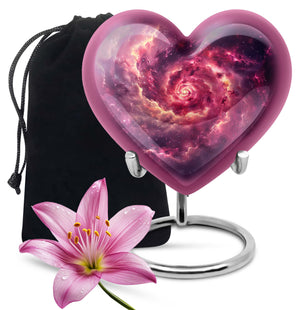 Galaxy Urns For Adult Male Dad Teardrop, Heart Cremation Urn