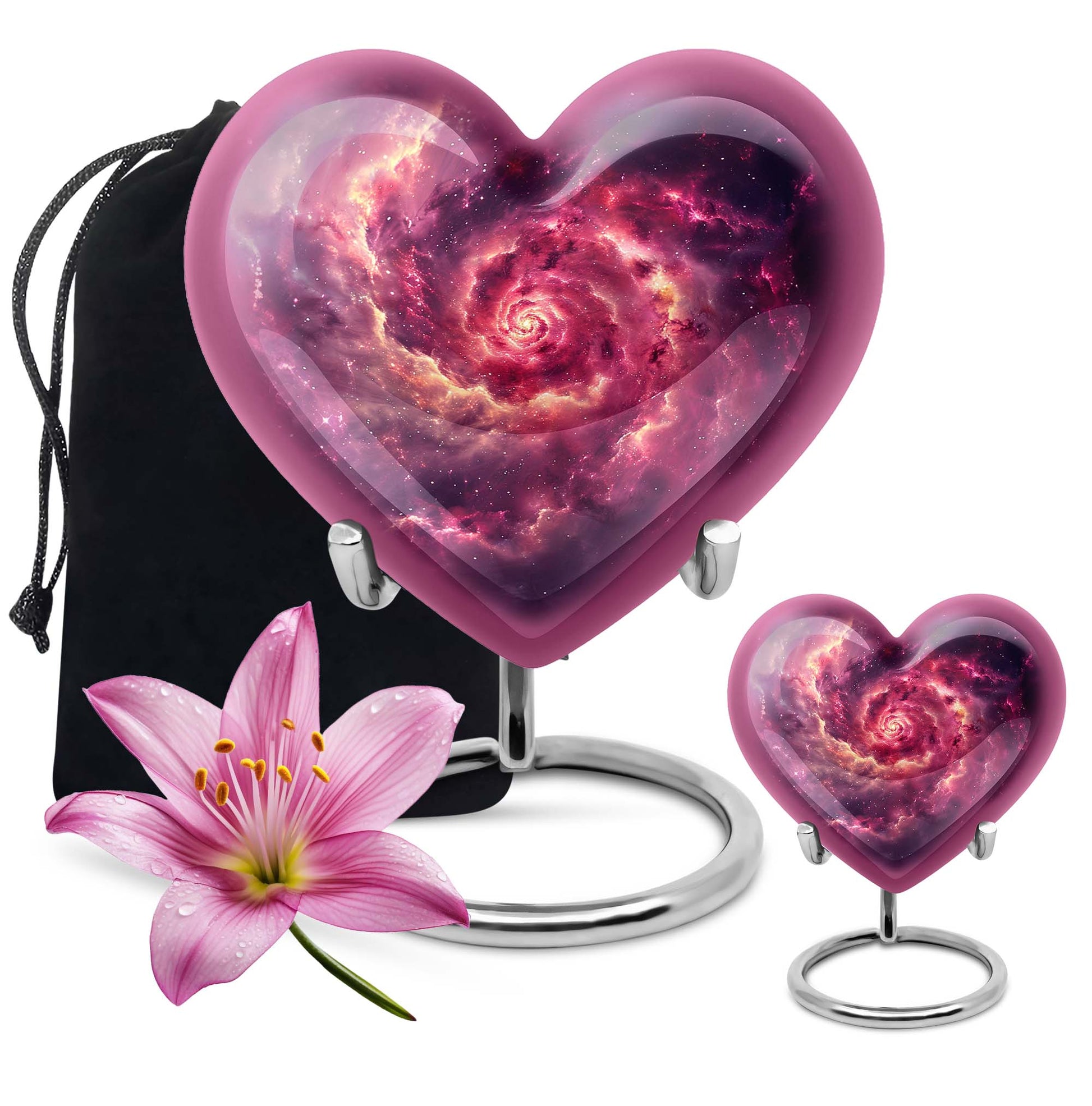 Galaxy Urns For Adult Male Dad Teardrop, Heart Cremation Urn