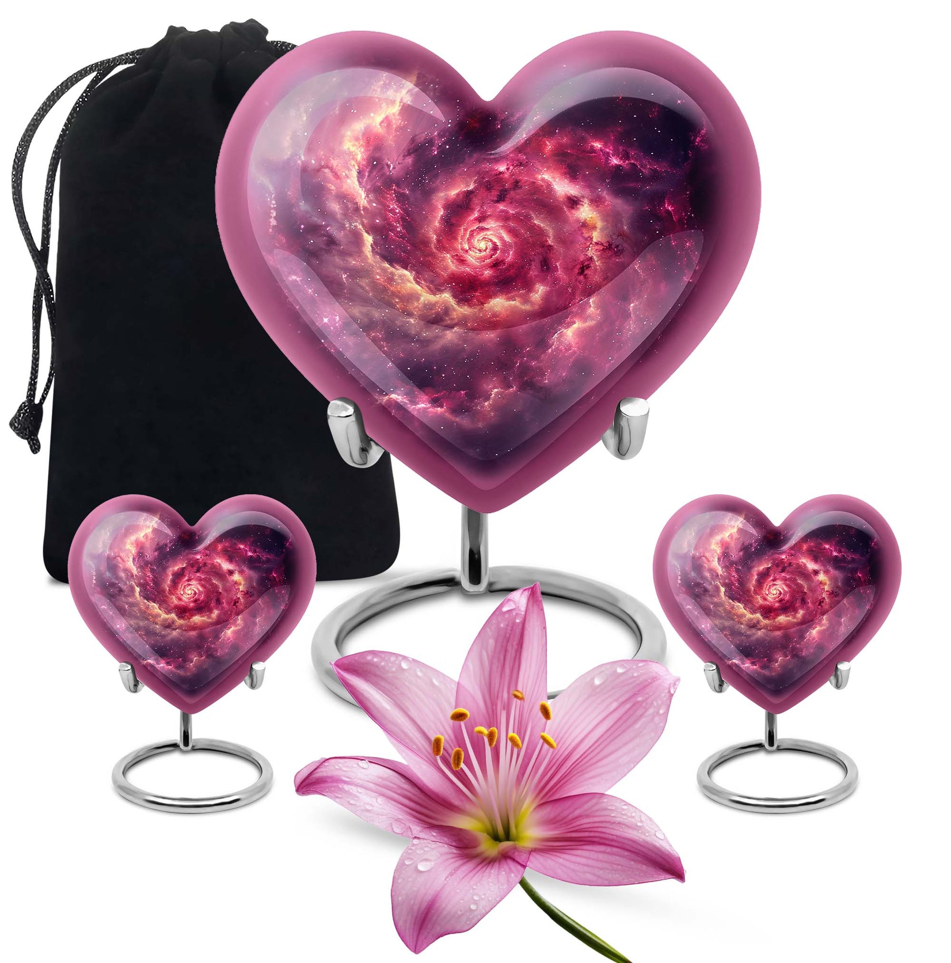 Galaxy Urns For Adult Male Dad Teardrop, Heart Cremation Urn