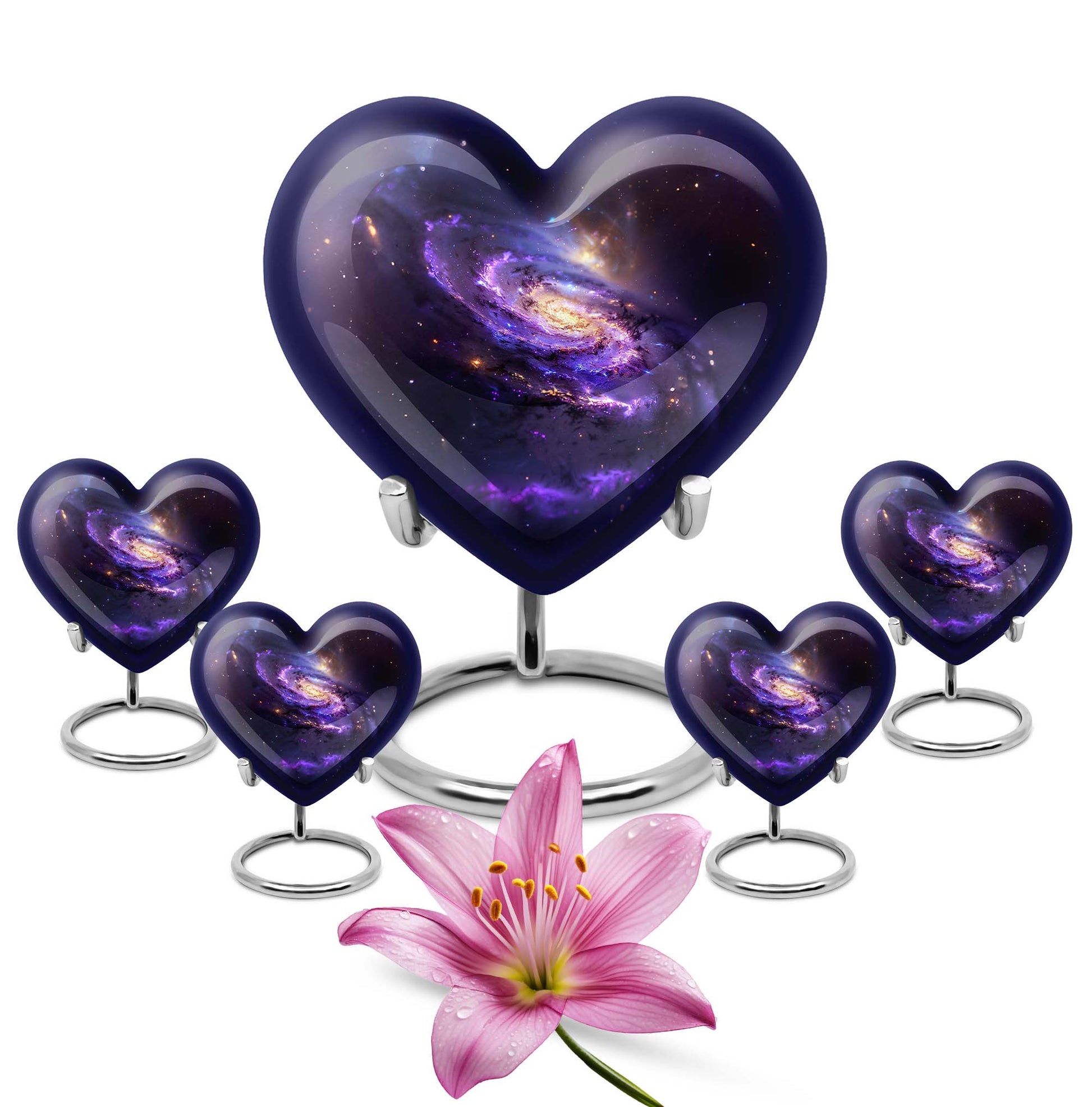 Galaxy Adult Cremation Urns Teardrop, Heart Shape Urn