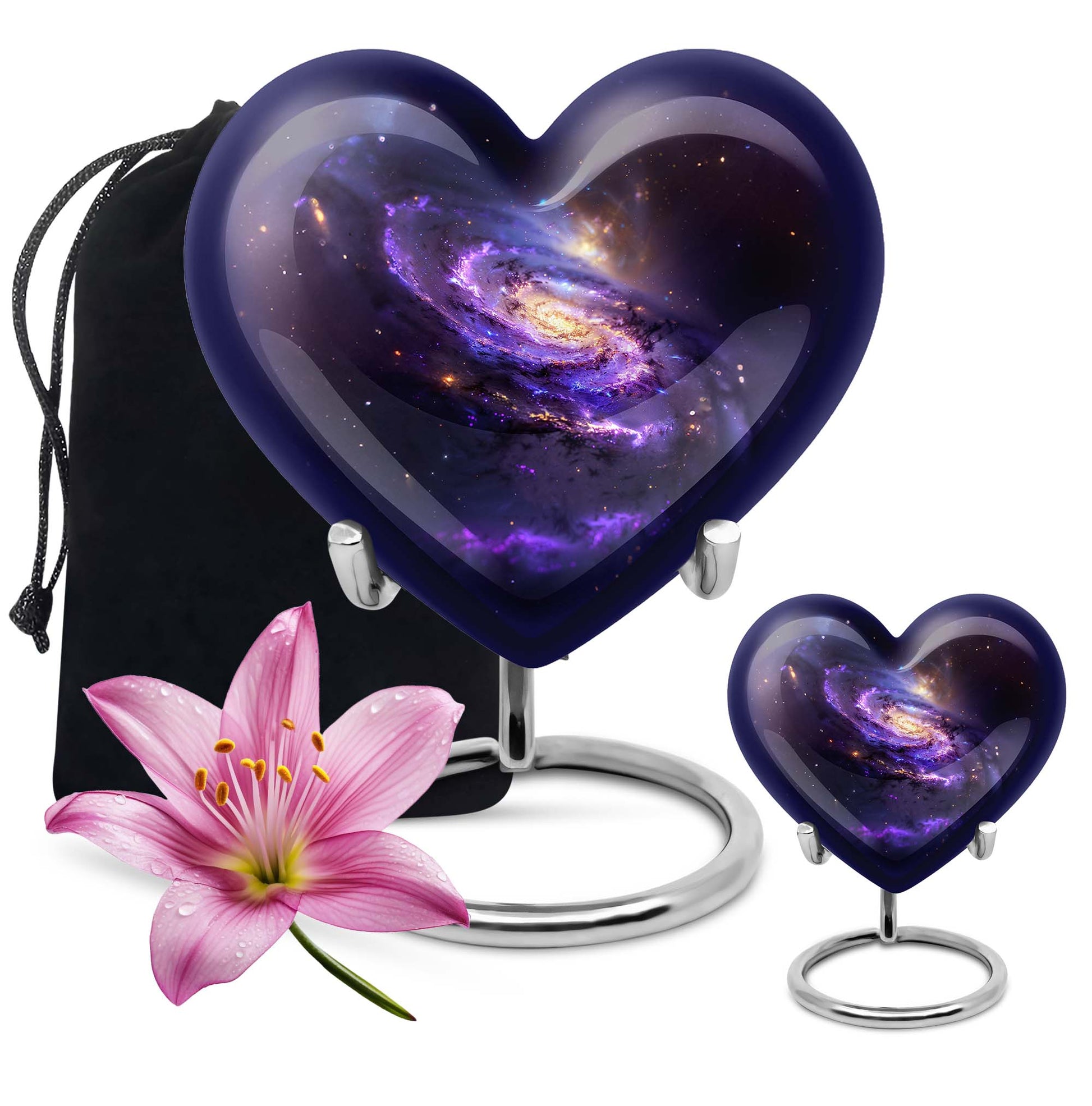 Galaxy Adult Cremation Urns Teardrop, Heart Shape Urn