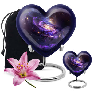 Galaxy Adult Cremation Urns Teardrop, Heart Shape Urn