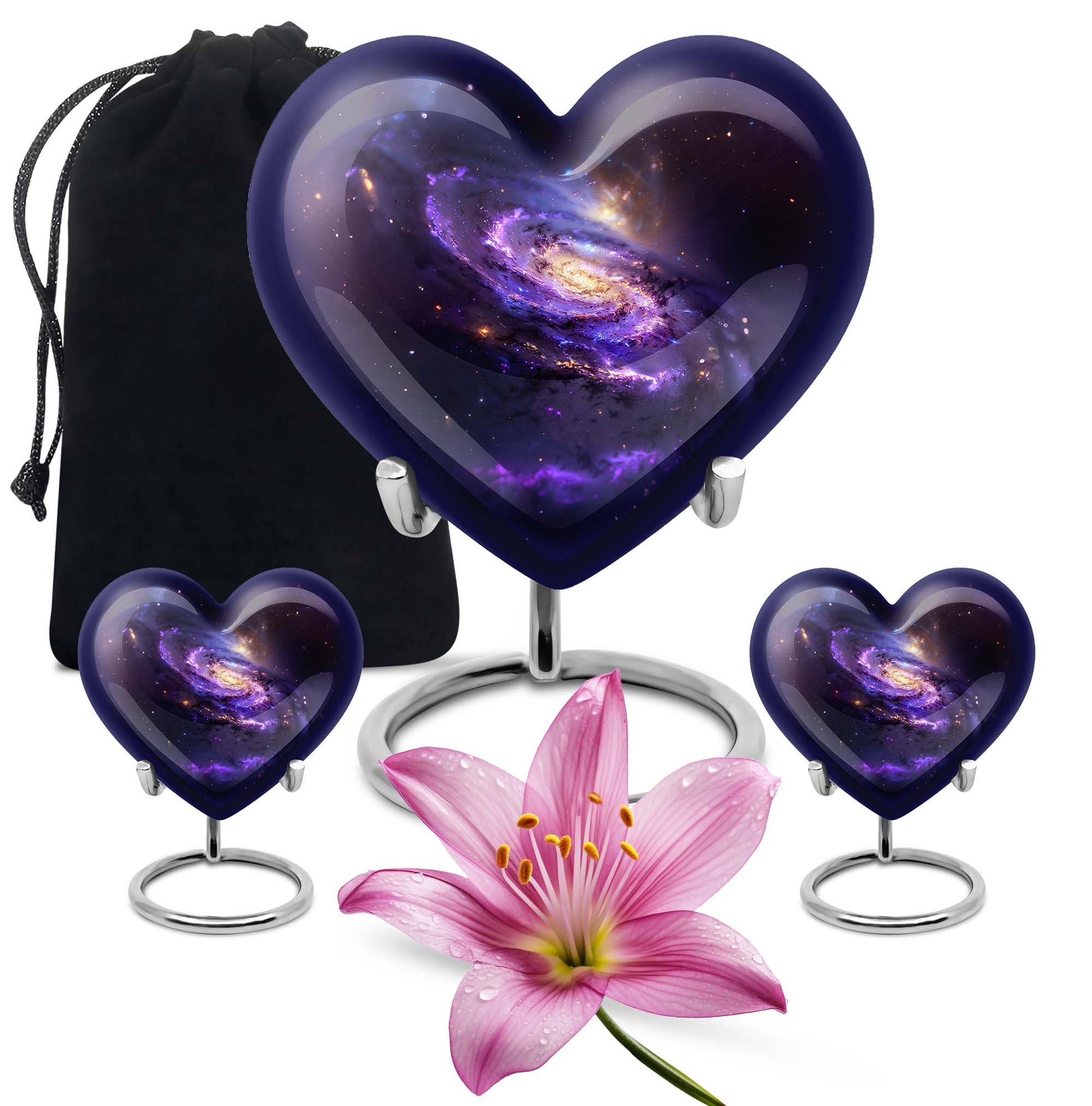 Galaxy Adult Cremation Urns Teardrop, Heart Shape Urn