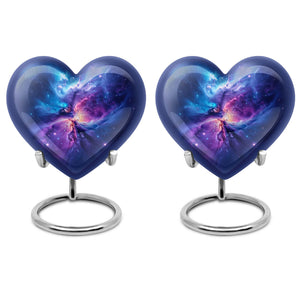Galaxy Adult Size Urn Teardrop, Heart Cremation Urn For Ashes