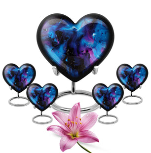 Galaxy Urn For Human Ashes Adult Large Teardrop, Heart Urn For Ashes