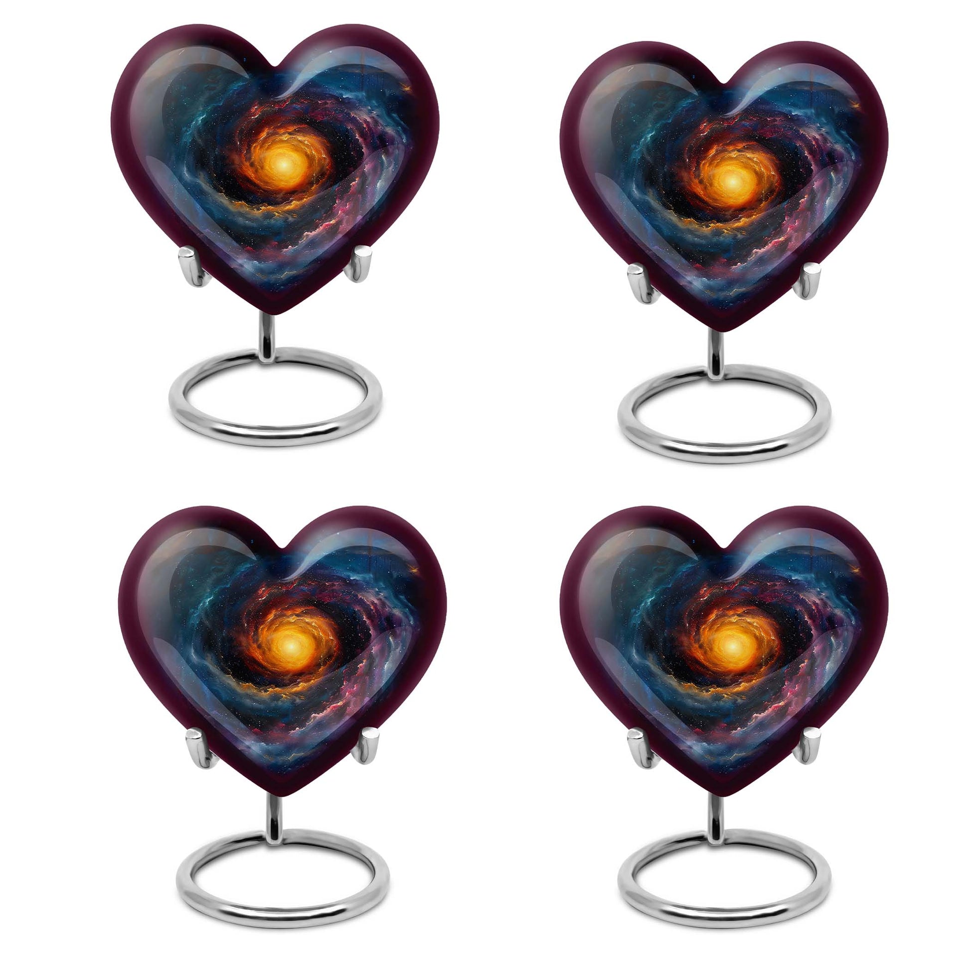 Galaxy Urn For Son Teardrop, Heart Cremation Urn