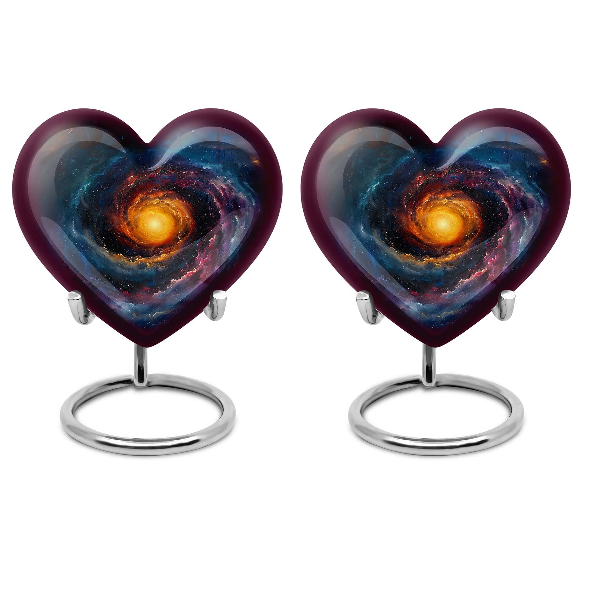 Galaxy Urn For Son Teardrop, Heart Cremation Urn