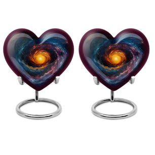 Galaxy Urn For Son Teardrop, Heart Cremation Urn