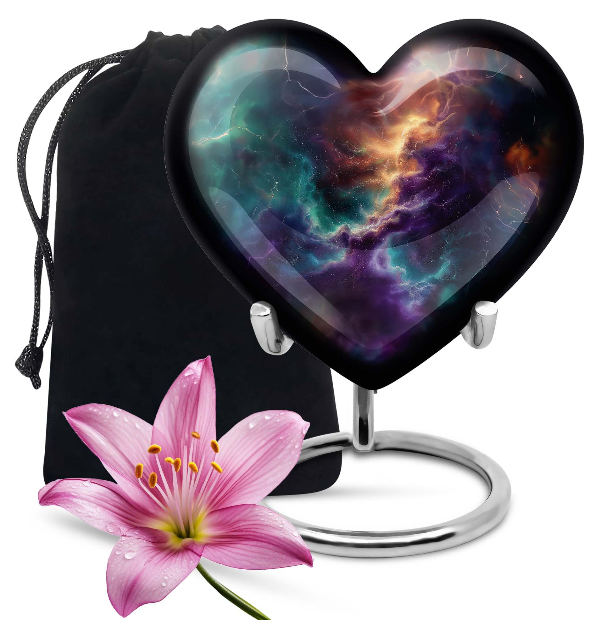 Galaxy Urn Dad Teardrop, Heart Shape Urn