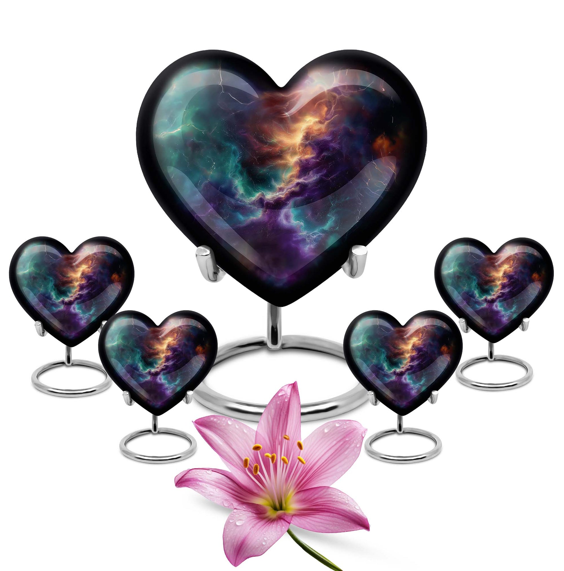 Galaxy Urn Dad Teardrop, Heart Shape Urn