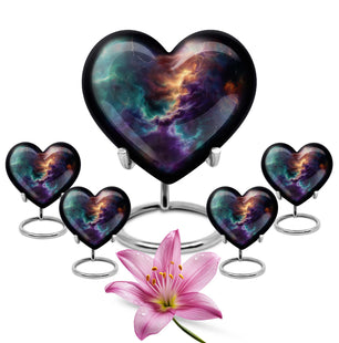 Galaxy Urn Dad Teardrop, Heart Shape Urn