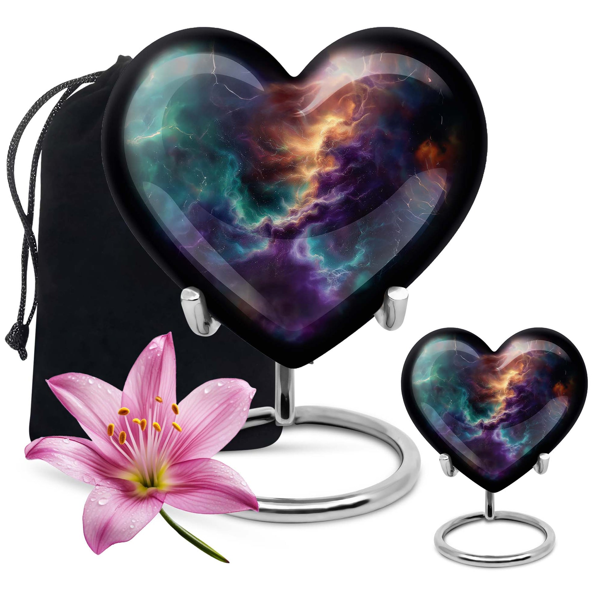 Galaxy Urn Dad Teardrop, Heart Shape Urn