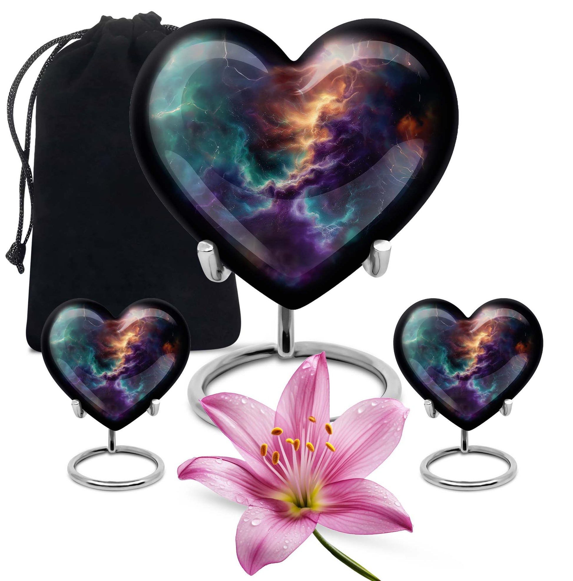 Galaxy Urn Dad Teardrop, Heart Shape Urn