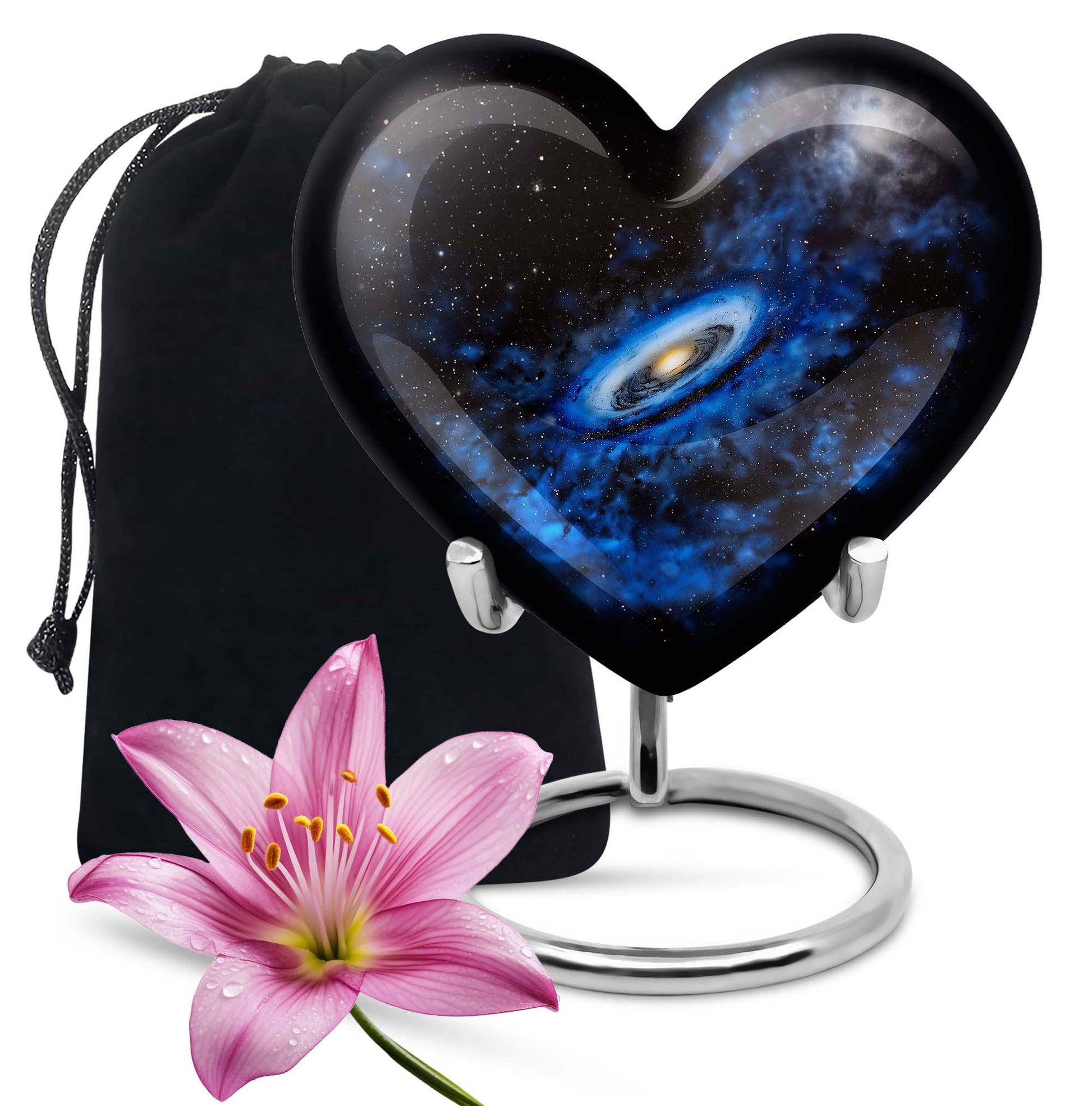 Galaxy Cremation Urns For Ashes Teardrop, Heart Cremation Urn