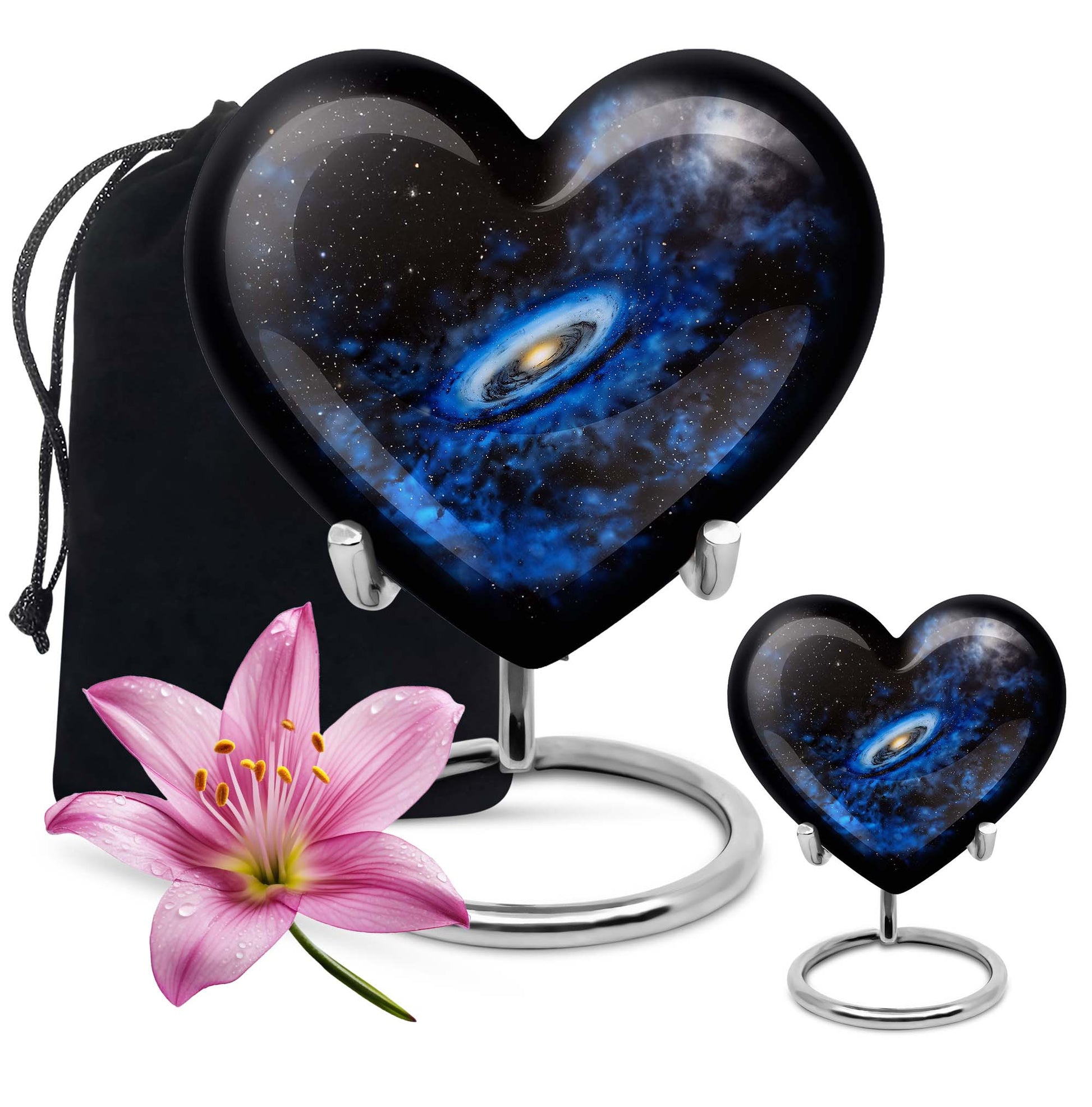 Galaxy Cremation Urns For Ashes Teardrop, Heart Cremation Urn