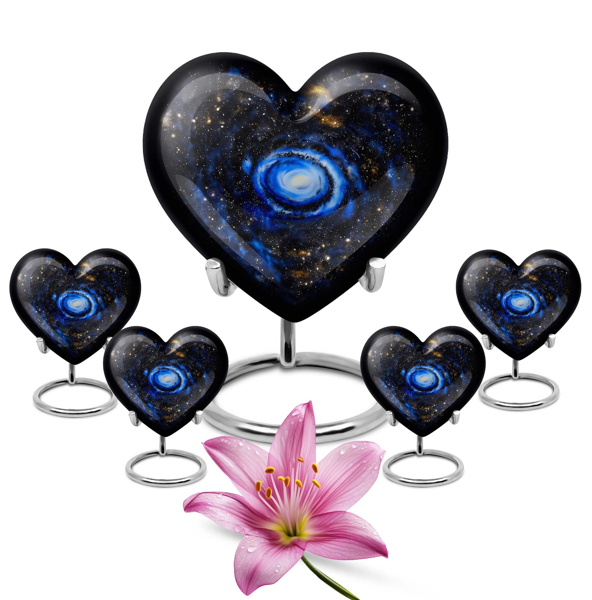 Galaxy Customized Urns For Human Ashes Teardrop, Heart Urn