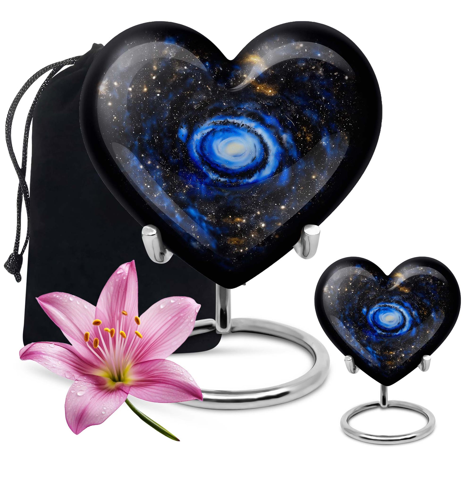 Galaxy Customized Urns For Human Ashes Teardrop, Heart Urn