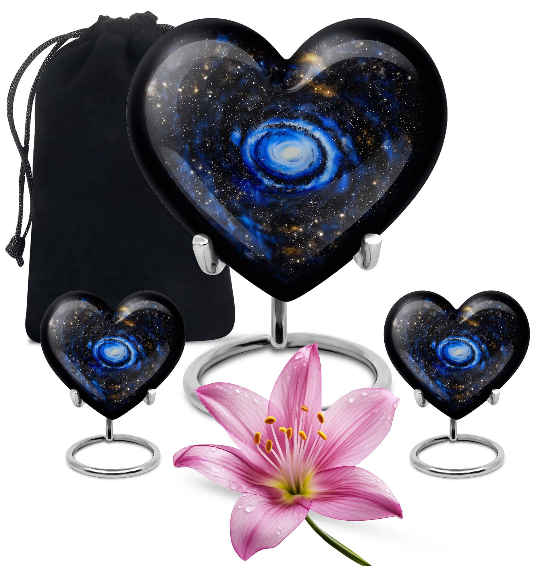 Galaxy Customized Urns For Human Ashes Teardrop, Heart Urn
