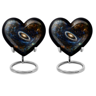 Galaxy Medium Urn For Ashes Teardrop, Heart Cremation Urn