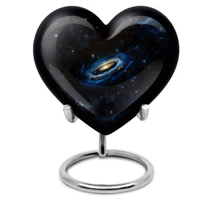 Galaxy Cremation Urns For Ashes For Women Teardrop, Heart Shape Urn