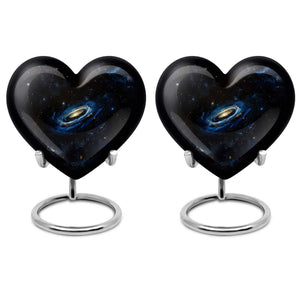 Galaxy Cremation Urns For Ashes For Women Teardrop, Heart Shape Urn