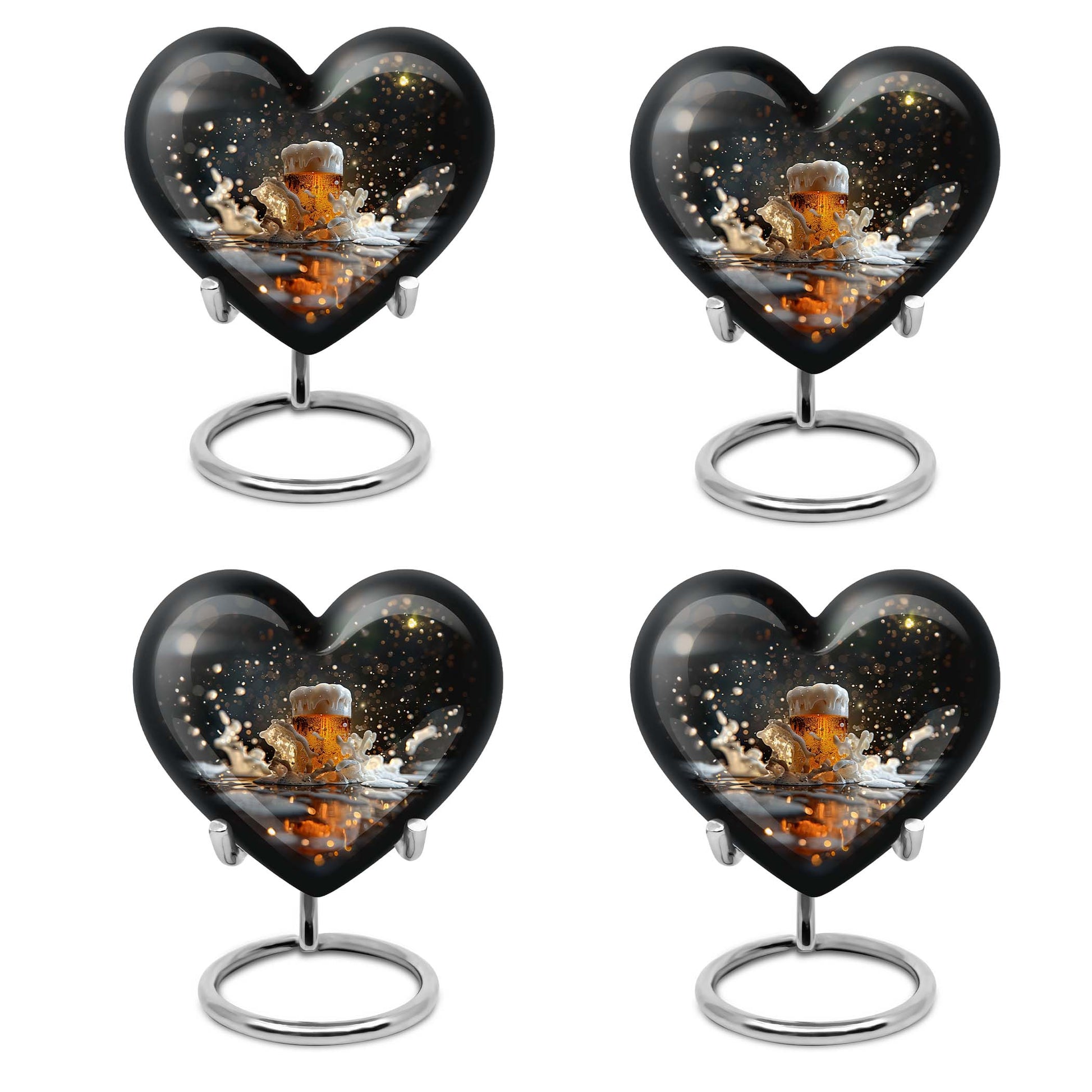 Heart Shaped  Keepsake Set of 4
