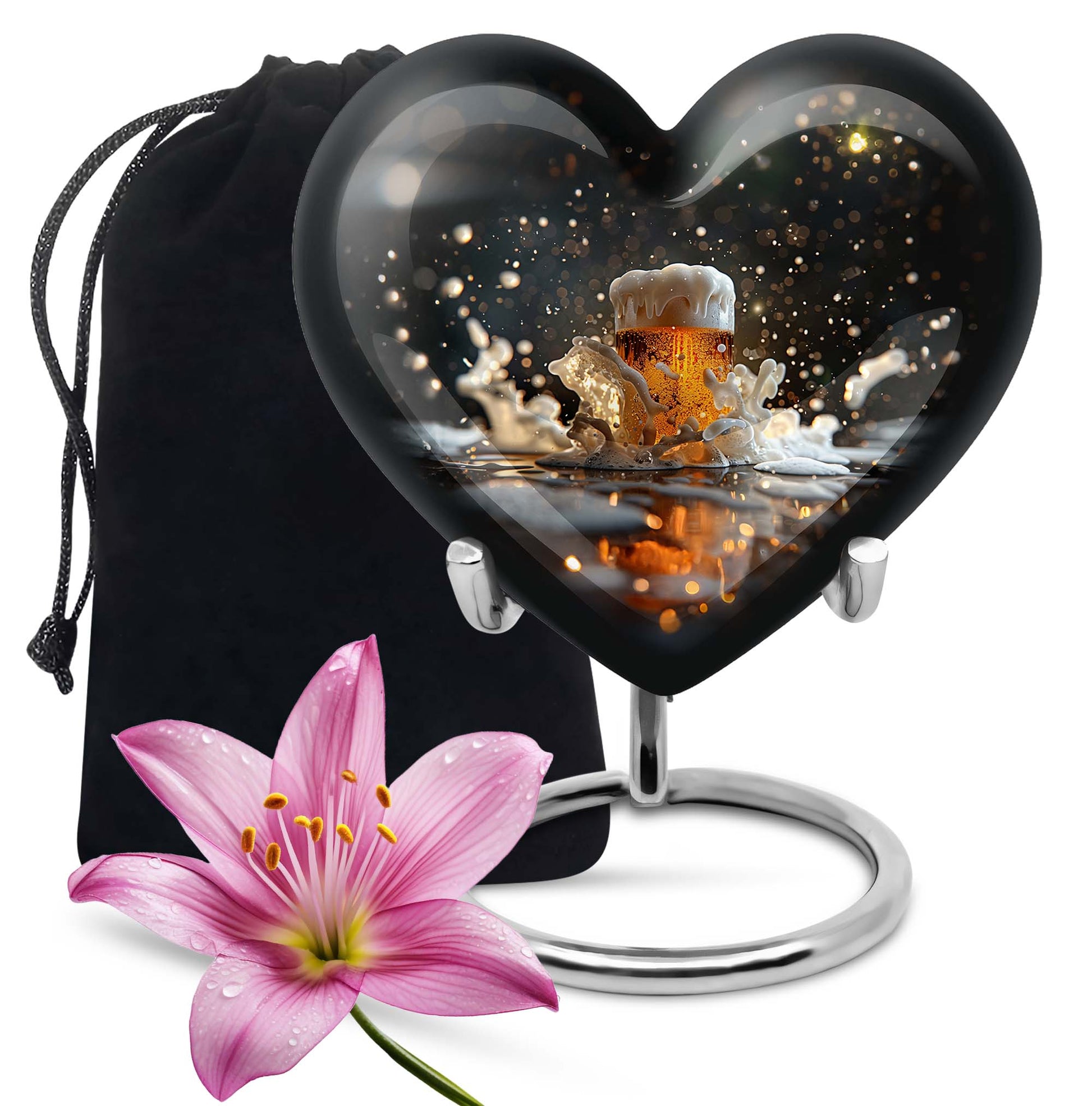 Heart Shaped Beer Urn Large Urn 10 Inch