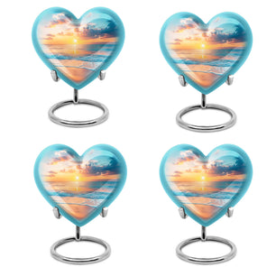 Heart Shaped  Keepsake Set of 4