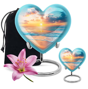 Heart Shaped  Large Urn With 1 Keepsake