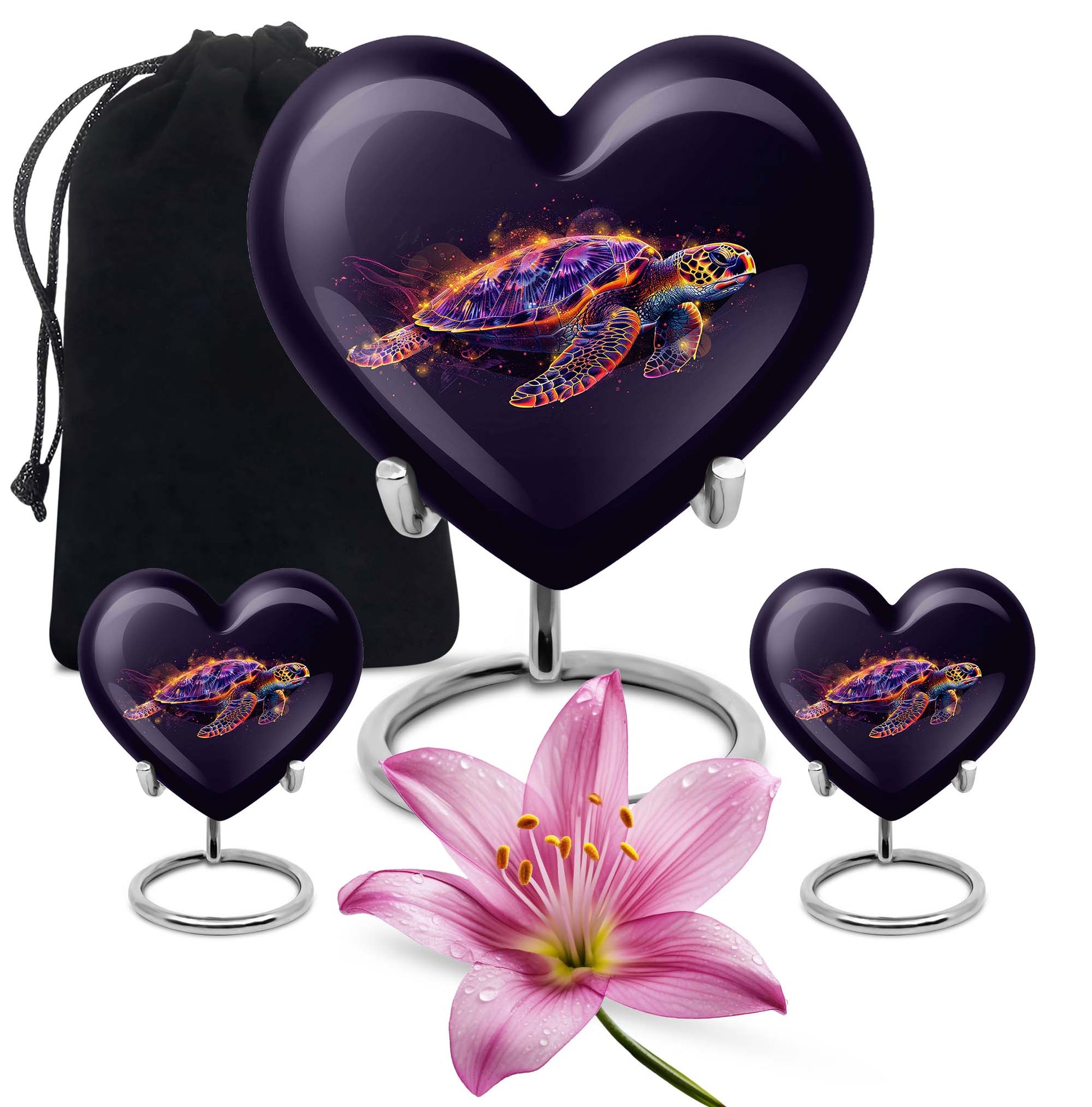 Heart Shaped  Large Urn With 2 Keepsake