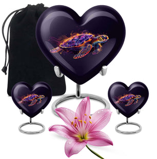 Heart Shaped  Large Urn With 2 Keepsake
