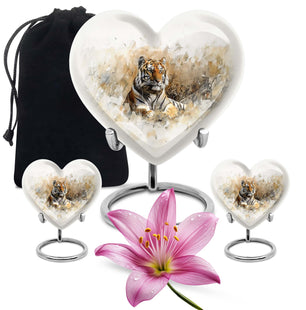 Heart Shaped  Large Urn With 2 Keepsake