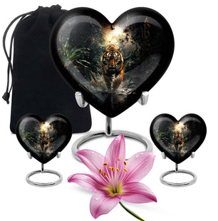 Heart Shaped  Large Urn With 2 Keepsake
