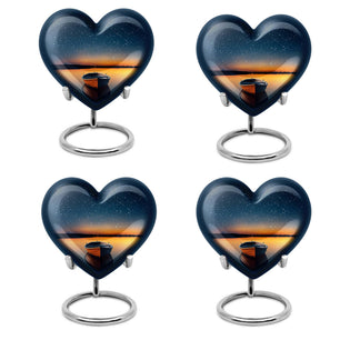 Heart Shaped  Keepsake Set of 4