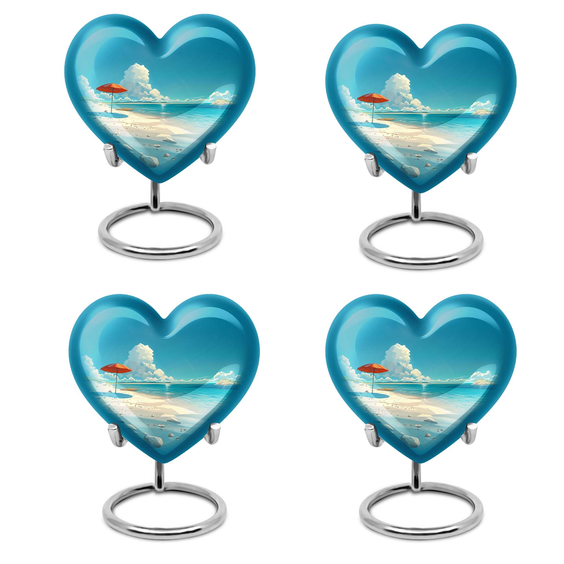 Heart Shaped  Keepsake Set of 4