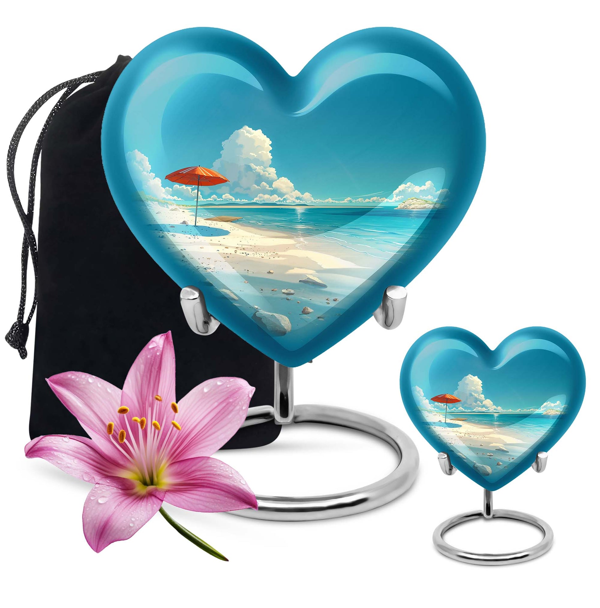 Heart Shaped  Large Urn With 1 Keepsake
